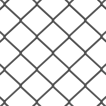 vidaXL Zaunpfosten Grau 10 x 0,8 m (60 x 60 mm Maschen) Stahl und PVC