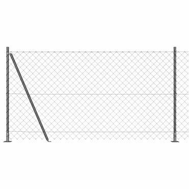 vidaXL Zaunpfosten Grau 10 x 1,2 m (60 x 60 mm Gitter) Stahl und PVC