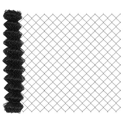 vidaXL Zaunpfosten Grau 10 x 1,2 m (60 x 60 mm Gitter) Stahl und PVC