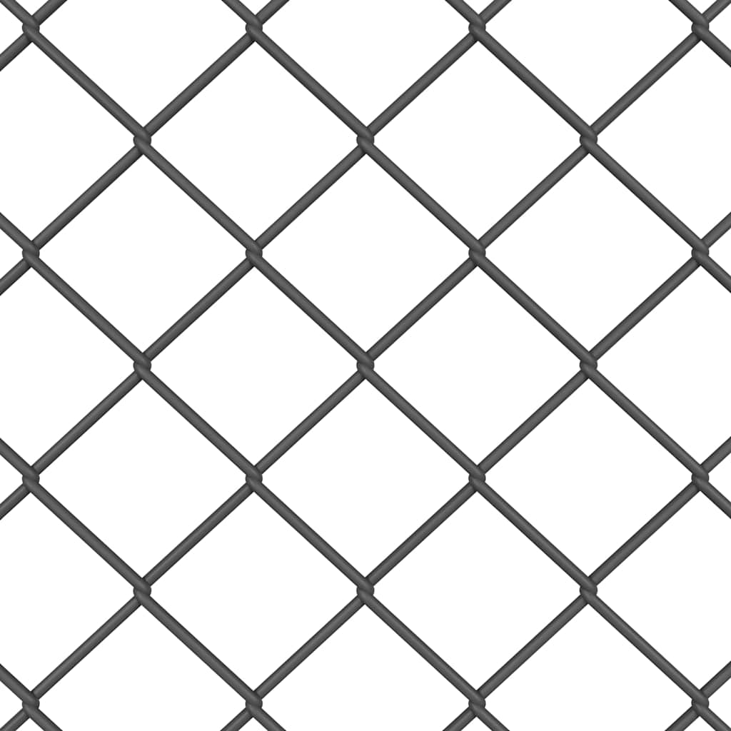 vidaXL Zaunpfosten Grau 25 x 1,5 m (60 x 60 mm Maschen) Stahl
