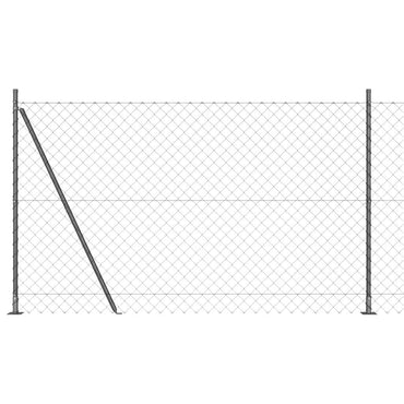 vidaXL Zaunpfosten Grau 25 x 1,5 m (60 x 60 mm Maschen) Stahl