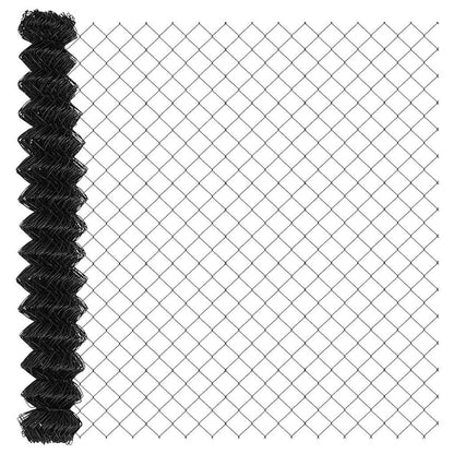 vidaXL Zaunpfosten Grau 25 x 1,6 m (60 x 60 mm Gewebe) Stahl und PVC