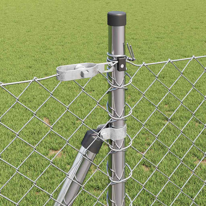 Zaunpfosten Silber 10 x 1 m (40 x 40 mm Maschen) Stahl