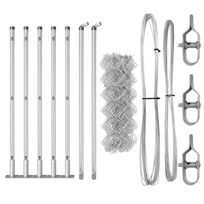 Zaunpfosten Silber 10 x 0,6 m (60 x 60 mm Maschen) Stahl