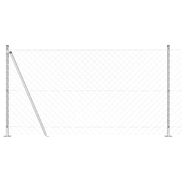 vidaXL Zaunpfosten Silber 10 x 1,2 m (60 x 60 mm Gitter) Stahl
