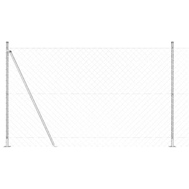 vidaXL Zaunpfosten Silber 10 x 1,5 m (60 x 60 mm Maschen) Stahl