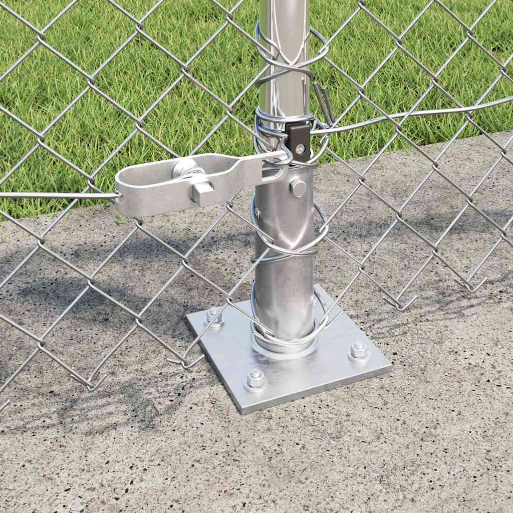 vidaXL Zaunpfosten Silber 25 x 0,8 m (60 x 60 mm Netz) Stahl