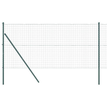 vidaXL Zaun mit Pfosten Grün 1,4 x 10 m Stahl und PVC