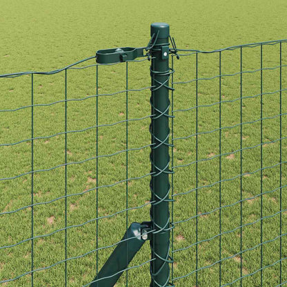 vidaXL Zaun mit Pfosten Grün 1,6 x 10 m Stahl und PVC