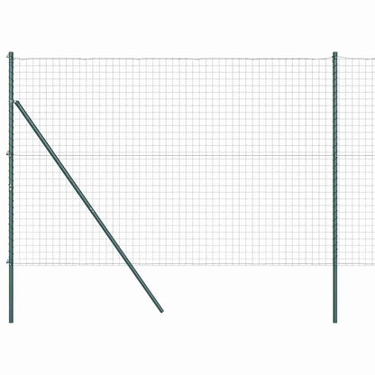 vidaXL Zaun mit Pfosten Grün 1,6 x 10 m Stahl und PVC