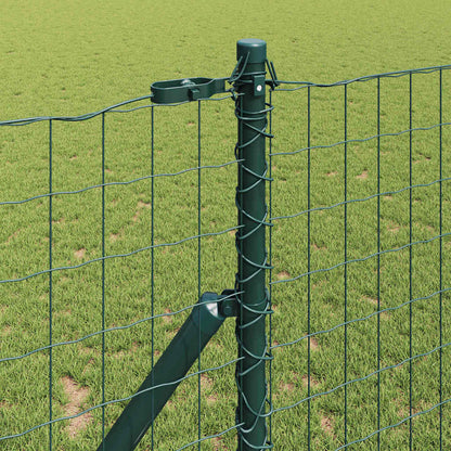 vidaXL Zaun mit Pfosten Grün 1 x 10 m Stahl und PVC
