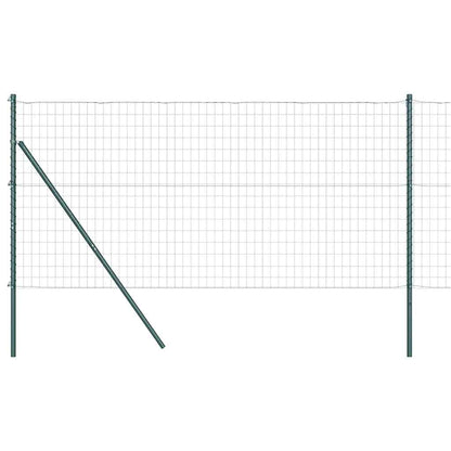vidaXL Zaun mit Pfosten Grün 1 x 10 m Stahl und PVC