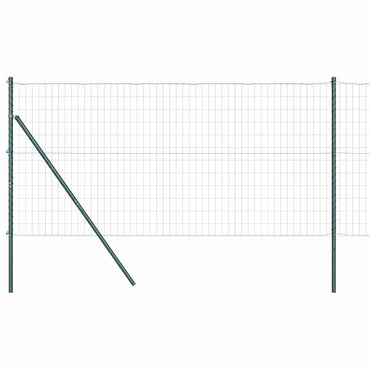 vidaXL Zaun mit Pfosten Grün 1,2 x 10 m Stahl und PVC