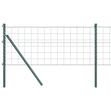 vidaXL Clôture avec poteaux vert 0,8 x 10 m acier