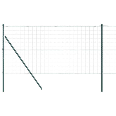 vidaXL Clôture avec poteaux vert 1 x 10 m Acier
