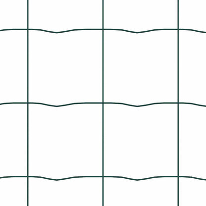 Zaun mit Pfosten Grün 1,5 x 10 m Stahl