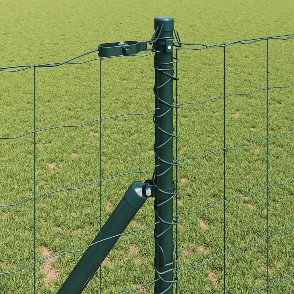 vidaXL Zaun mit Pfosten Grün 1,2 x 25 m Stahl