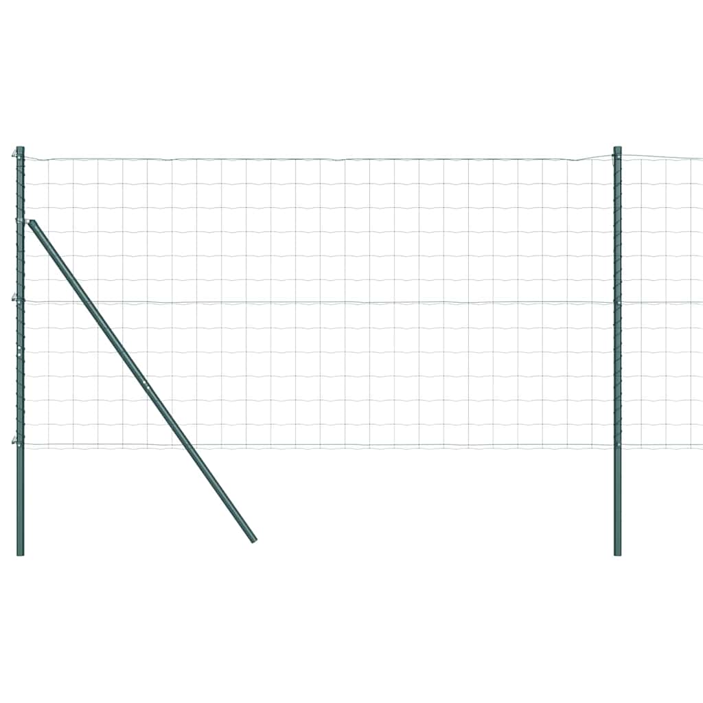 vidaXL Zaun mit Pfosten Grün 1,2 x 25 m Stahl
