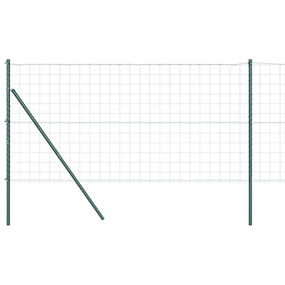 vidaXL Zaun mit Pfosten Grün 1,2 x 25 m Stahl