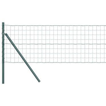 vidaXL Zaun mit Pfosten Grün 0,4 x 10 m Stahl und PVC