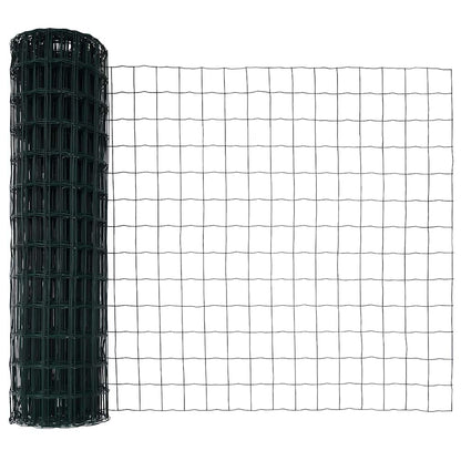vidaXL Clôture avec poteaux vert 1 x 10 m acier