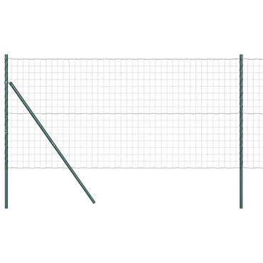 vidaXL Clôture avec poteaux Vert 1,2 x 10 m Acier