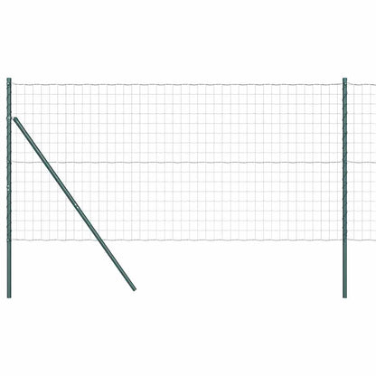 vidaXL Clôture avec poteaux vert 1,4 x 10 m Acier et PVC