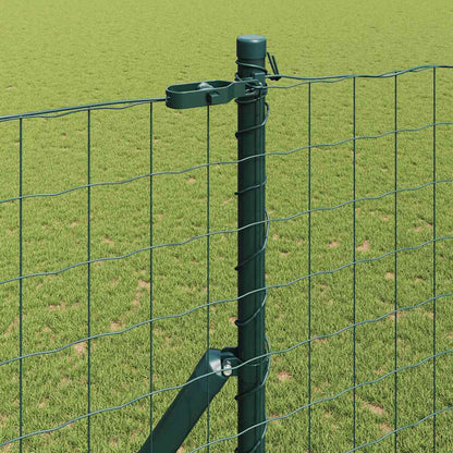 vidaXL Clôture avec poteaux vert 1,6 x 10 m acier et PVC