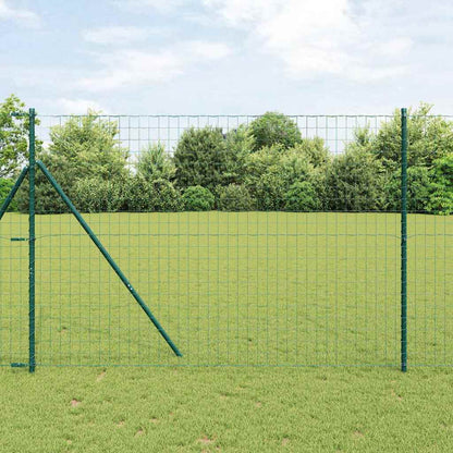 vidaXL Clôture avec poteaux vert 1,6 x 10 m acier et PVC