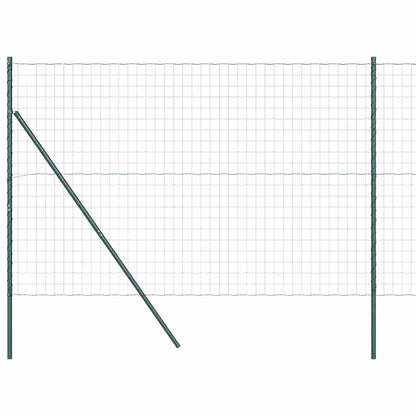 vidaXL Clôture avec poteaux vert 1,6 x 10 m acier et PVC