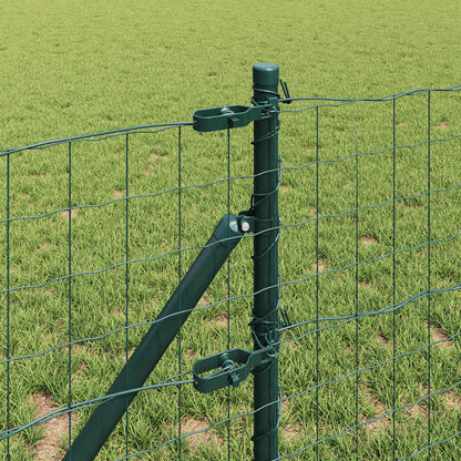 vidaXL Zaun mit Pfosten Grün 0,8 x 25 m Stahl