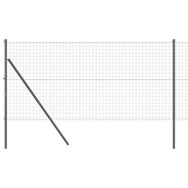vidaXL Zaun mit Pfosten Grau 1,4 x 10 m Stahl und PVC