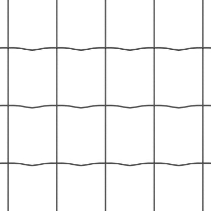 Zaun mit Pfosten Grau 1,4 x 10 m Stahl und PVC