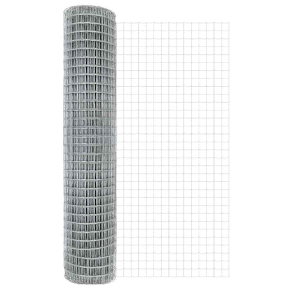 Zaun mit Pfosten Silber 1,5 x 10 m Stahl und PVC