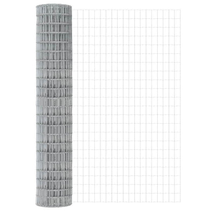 vidaXL Zaun mit Pfosten Silber 1,5 x 10 m Stahl und PVC