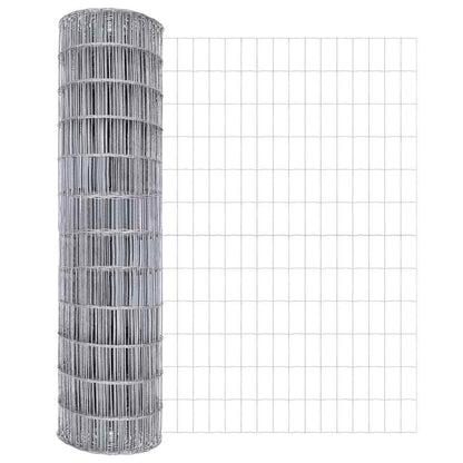 vidaXL Zaun mit Pfosten Silber 1,4 x 10 m Stahl und PVC