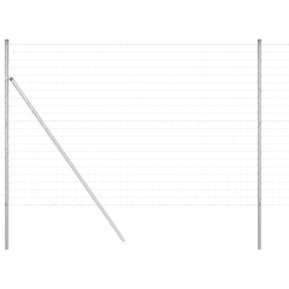 vidaXL Zaun mit Pfosten Silber 1,6 x 10 m Stahl und PVC