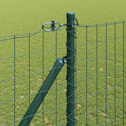 vidaXL Zaun mit Pfosten Grün 1,6 x 10 m Stahl und PVC