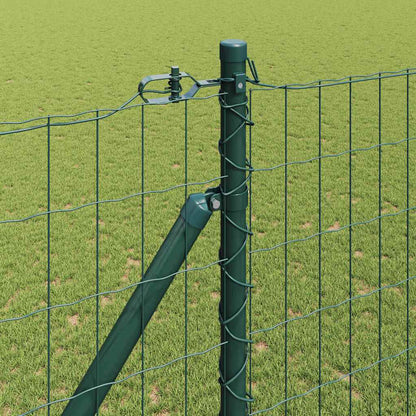 vidaXL Zaun mit Pfosten Grün 1,5 x 10 m Stahl und PVC