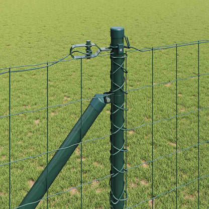 vidaXL Zaun mit Pfosten Grün 1 x 10 m Stahl und PVC