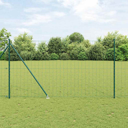 vidaXL Zaun mit Pfosten Grün 1,5 x 10 m Stahl