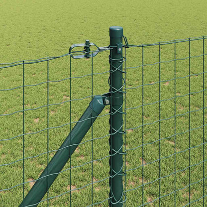 vidaXL Zaun mit Pfosten Grün 1 x 25 m Stahl und PVC