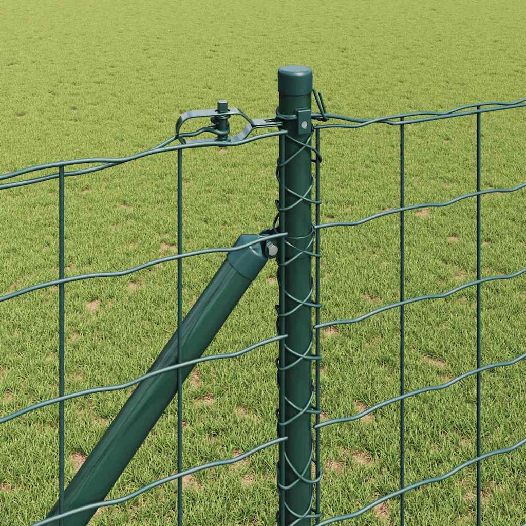 vidaXL Zaun mit Pfosten Grün 1,2 x 25 m Stahl