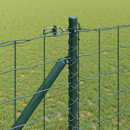 vidaXL Zaun mit Pfosten Grün 1,2 x 25 m Stahl