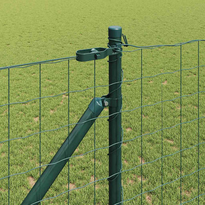 vidaXL Zaun mit Pfosten Grün 1,4 x 10 m Stahl und PVC