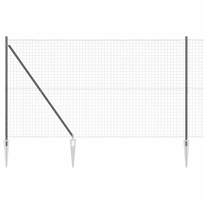 vidaXL Zaun mit Pfosten Grau 1,5 x 10 m Stahl und PVC