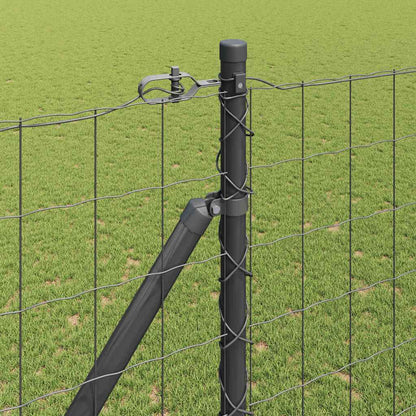 vidaXL Zaun mit Pfosten Grau 1,6 x 10 m Stahl und PVC