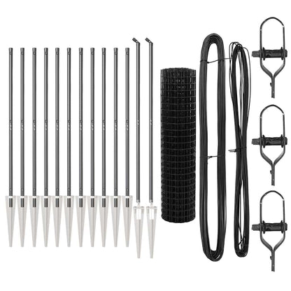 vidaXL Zaun mit Pfosten Grau 1,2 x 25 m Stahl