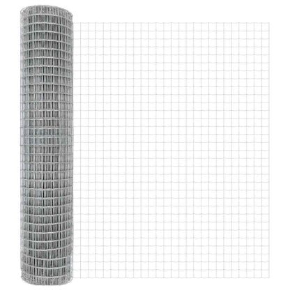 Zaun mit Pfosten Silber 1,5 x 10 m Stahl