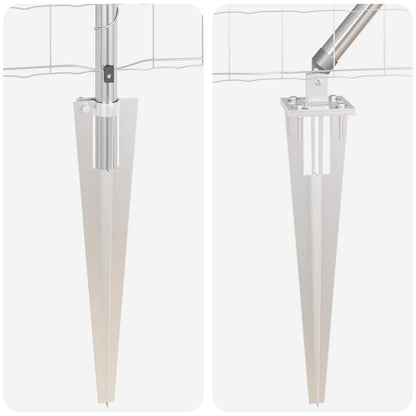 Zaun mit Pfosten Silber 0,8 x 25 m Stahl